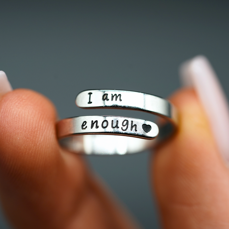I Am Enough Ring – Inspirational Affirmation Jewelry
